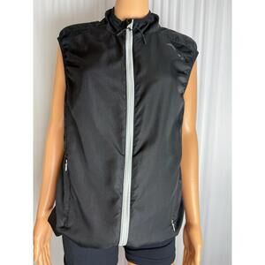 Bpbtti reflective Zip Up Vest MTB cycling running Black Size Large Unisex